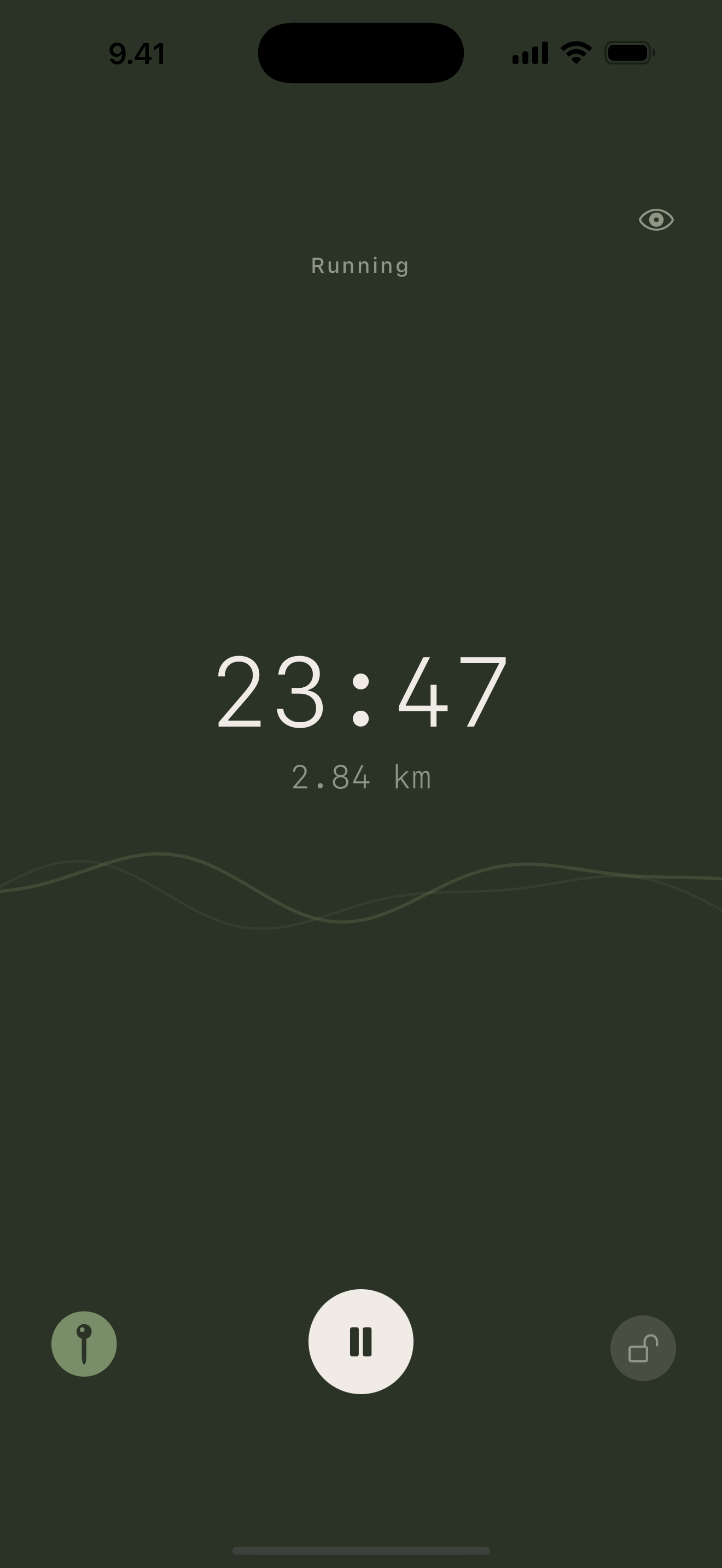 Active run screen
