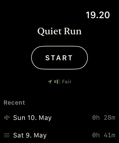 Watch home screen
