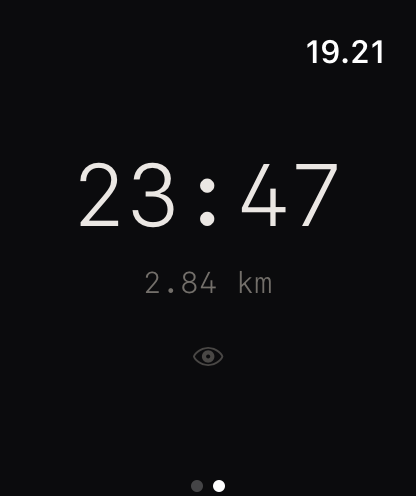 Watch active run