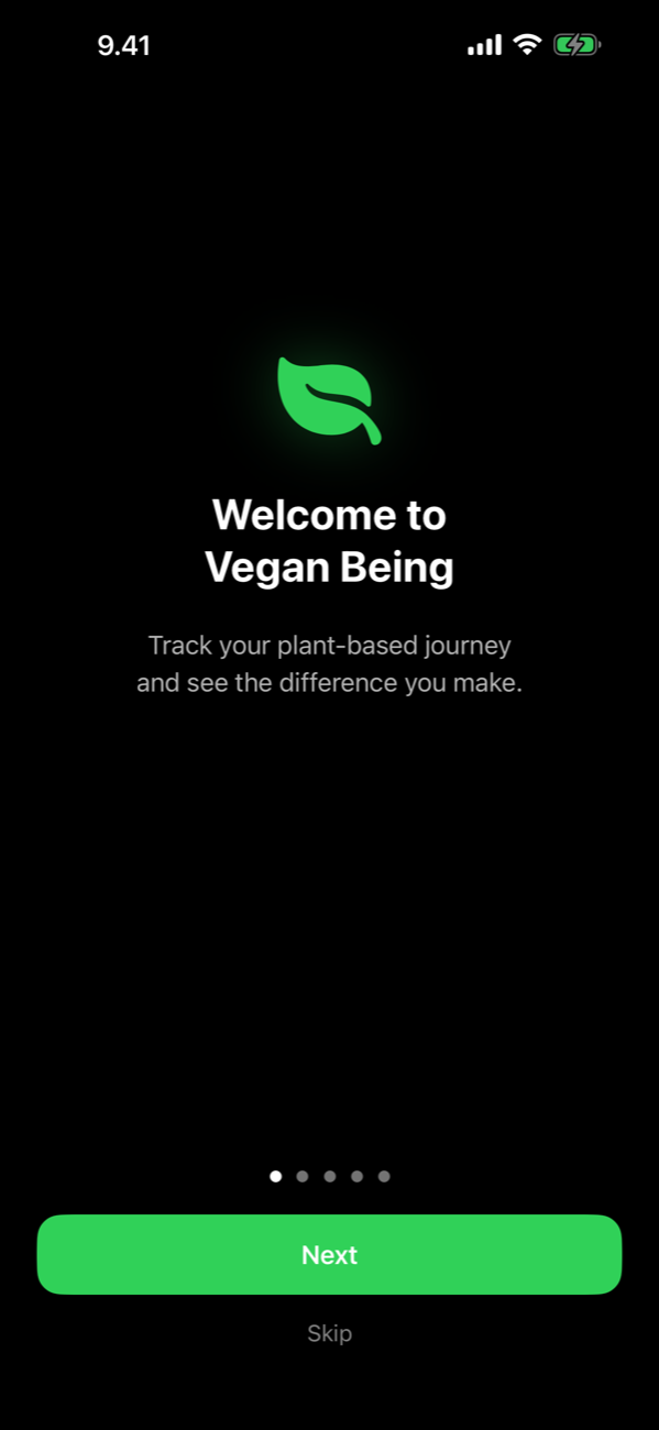 Onboarding welcome screen